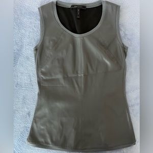 BCBGMAXAZRIA | Jett Faux-Leather Tank Top. Sz. XXS